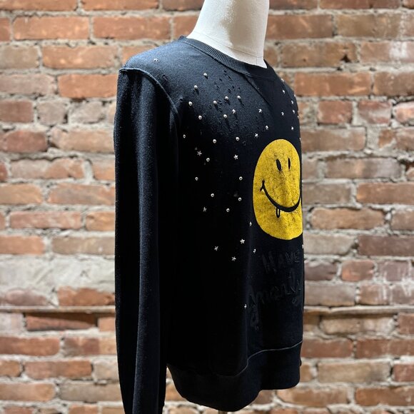 Coach 1941 Embellished “Have a Groovy Day” Smiley Sweater - Picture 6 of 11